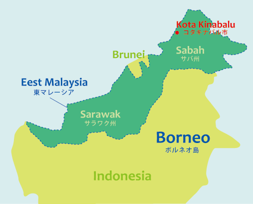 ボルネオ島地図